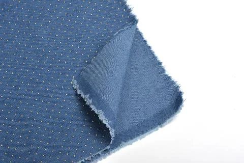 Blue fabric texture, closeup, background Stock Photos