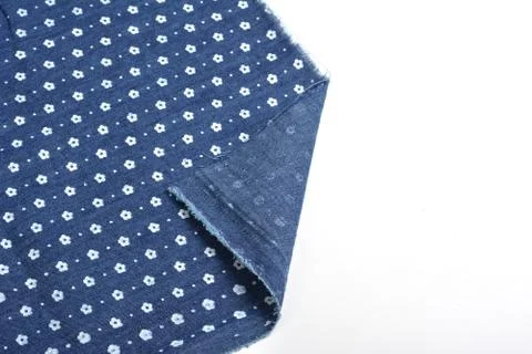 Blue fabric texture, closeup, background Stock-Fotos
