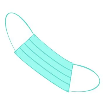 A blue face mask Иллюстрация