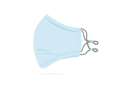 Blue face mask vector isolated on white background ep56 Stock Illustration