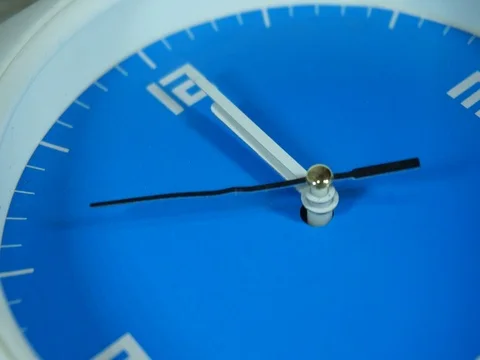 Blue faced clock Video stock 104416458