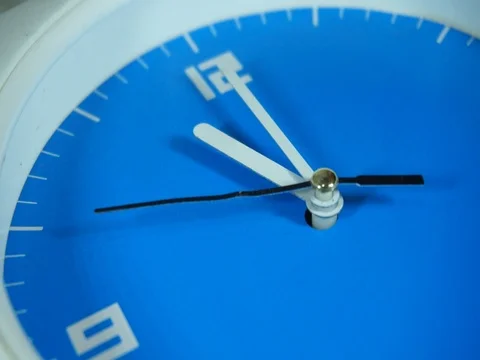 Blue faced clock Video stock 104416821