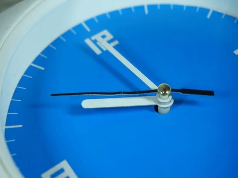 Blue faced clock Video stock 104416822