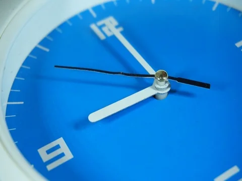 Blue faced clock Video stock 104417296