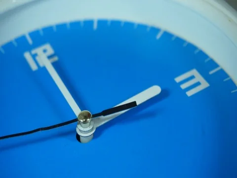 Blue faced clock Video stock 104417346
