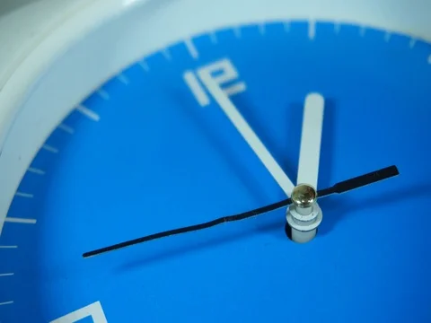 Blue faced clock Video stock 104417743