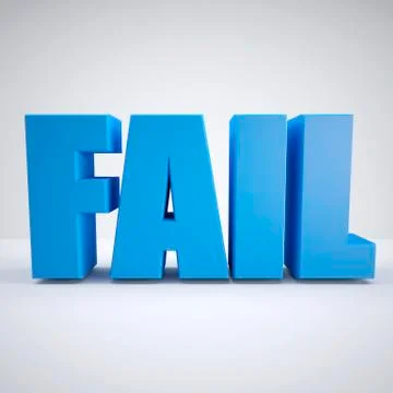 Blue fail sign Illustrazione stock