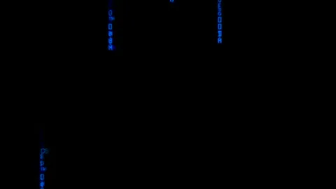 Blue falling matrix style code Stock Footage 170348867