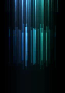 Blue falling speed bar overlap in dark background Stock Illustration