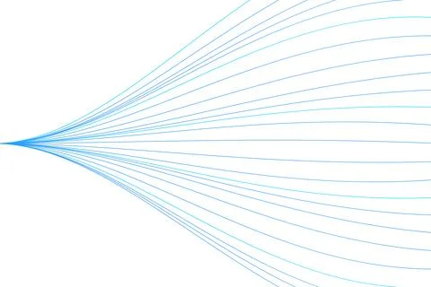 Blue Fan Flow Vector Background Illustrazione stock