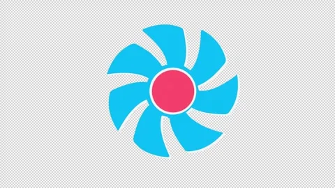 Blue Fan Icon Stockbeeldmateriaal 334832845