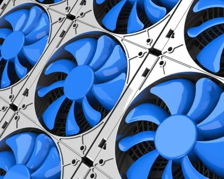 The blue fans Stock Illustration