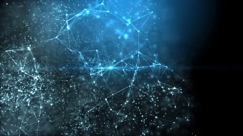 Blue fantasy abstract technology, engineering and science motion background Stock Footage 72372980