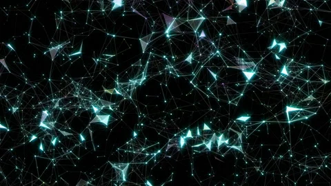 Blue fantasy abstract technology, engineering and science motion background with Stock Footage 93307089