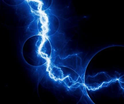 Blue fantasy lightning Stock Illustration