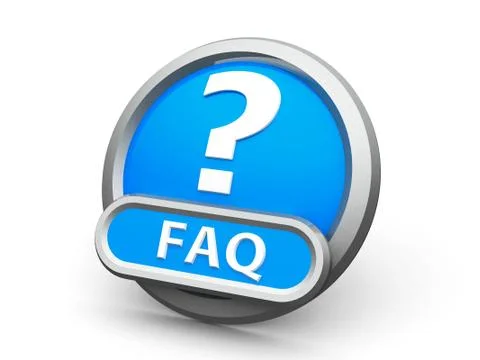 Blue FAQ icon Stock Illustration