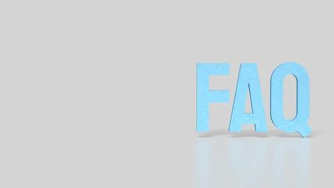 The Blue FAQ on white background 3d Rendering.. Stock Illustration