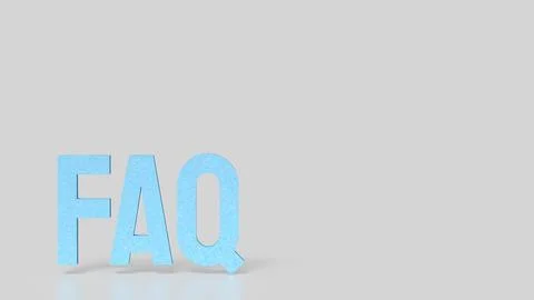 The Blue FAQ on white background 3d Rendering.. Stock Photos