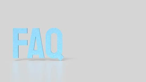 The Blue FAQ on white background 3d Rendering.. Stock Photos