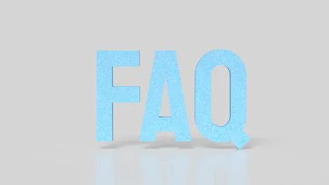 The Blue FAQ on white background 3d Rendering.. Stock Photos