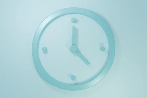 Blue Fast time delivery icon isolated on blue background. Timely service, s.. Stock Illustration