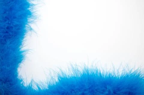 Blue Feather Boa Background Stock-Fotos