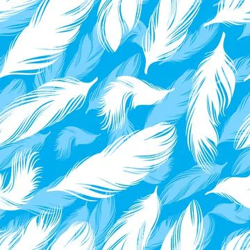 Blue feathers Illustrazione stock