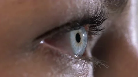 Blue female eye Video stock 142064089