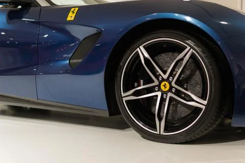 Blue Ferrari Stock Photos