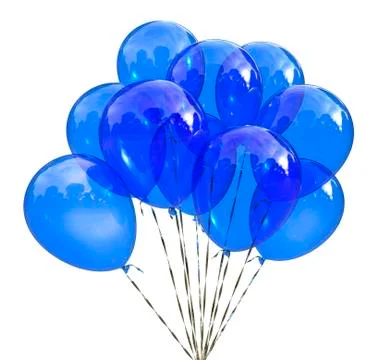 Blue festive balloons Stock Illustration