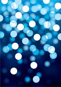 Blue festive lights, vector background. Illustrazione stock