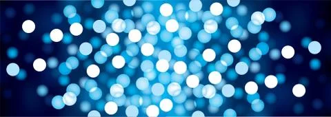 Blue festive lights, vector background. Illustrazione stock