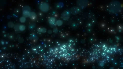 Blue Festive Particles Bokeh Stock Footage 258551835