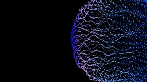 Blue Fiber Background Loop. Abstract Technology or Data Related Background Anima Stock Footage 125653862