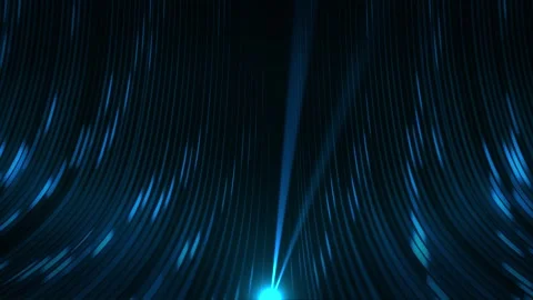 Blue Fiber Optic Cables Flowing Toward Camera - Data Internet Concept 2 Stock Footage 307448635