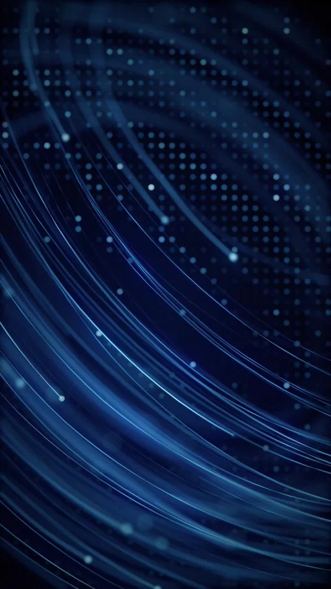 Blue Fiber Optic Data Stream Vertical Technology Background Stock Footage 336258882