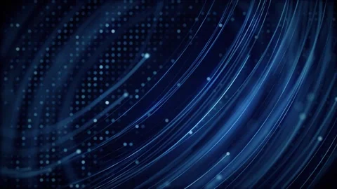 Blue Fiber Optic Data Stream Technology Background Stock Footage 336258886