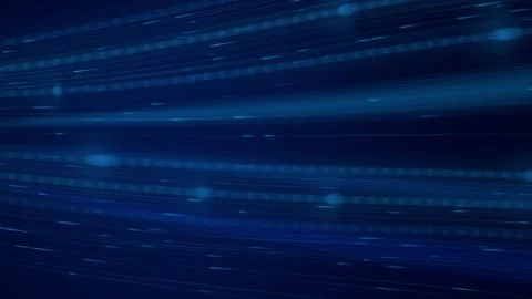 Blue fiber optic data streams flowing seamless loop Stock Footage 348738393