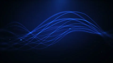 Blue fiber waves flow continuously in a seamless 4K 60FPS loop. Ideal for d.. Video stock 318416327