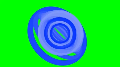Blue figure spinning fast Stock Footage 285959617
