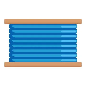 Blue filament coil for 3d printer consumable material Illustrazione stock