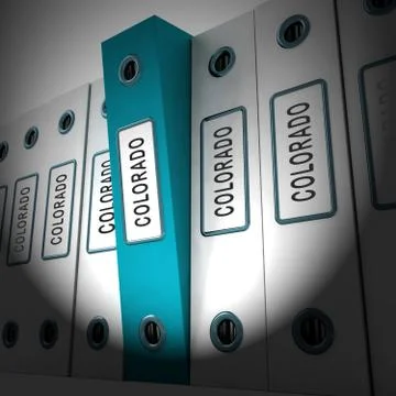 Blue File Amongst White For Getting Organized Ilustración de archivo