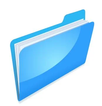 Blue file folder icon Stock Illustration
