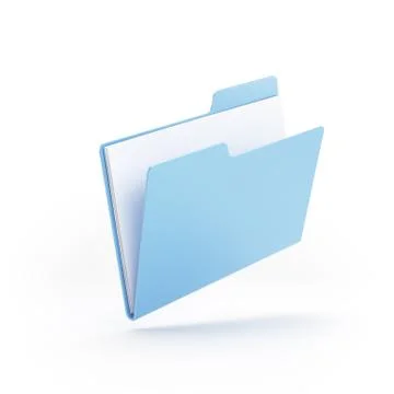 Blue file folder Illustrazione stock