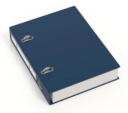 Blue file folder isolated on white background. 3D illustration イラスト素材