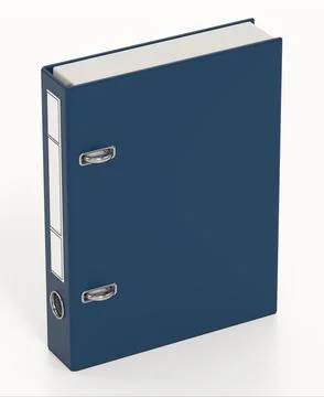 Blue file folder isolated on white background. 3D illustration 스톡 일러스트