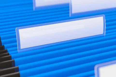Blue file folders Stock Illustration