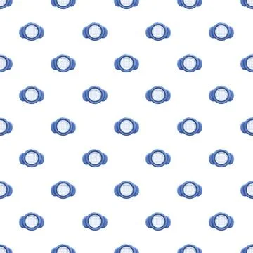 Blue filter respirators repeating pattern seamless illustration Stock Illustration
