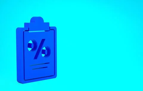 Blue Finance document icon isolated on blue background. Paper bank document f Stock Illustration
