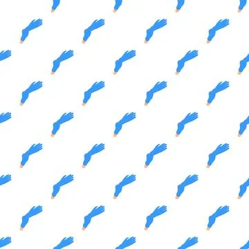 Blue fins seamless pattern for diving and swimming Stock Illustration